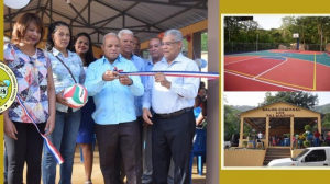DIRECTOR DEL DISTRITO MUNICIPAL DE CABALLERO, INAUGURA SALON COMUNAL Y CANCHA DEPORTIVA